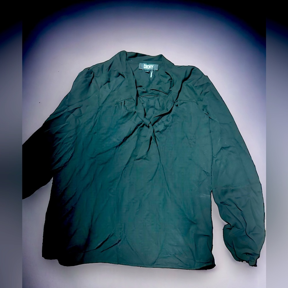 DKNY lite tie blouse